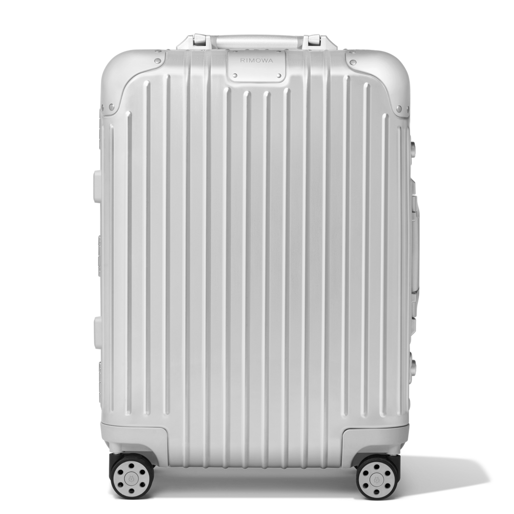 RIMOWA Original Cabin silver aluminum carry-on luggage – front view