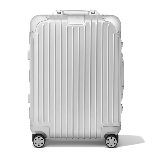 RIMOWA Original Cabin silver aluminum carry-on luggage – front view