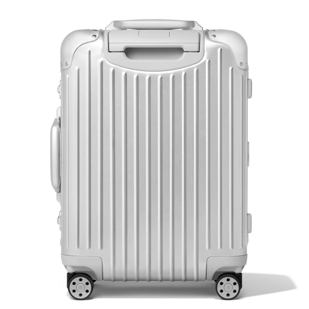 RIMOWA Original Cabin silver aluminum carry-on luggage – rear view