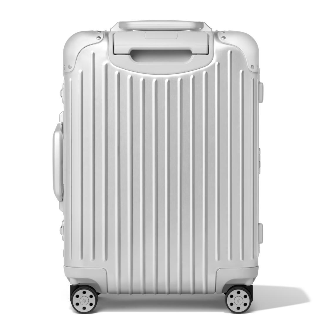 RIMOWA Original Cabin silver aluminum carry-on luggage – rear view